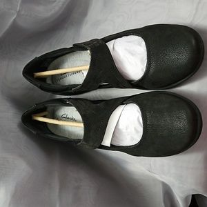 Clarks Women's Sillian 2.0 Joy Mary Jane Flat, Black Synthetic, sz 10M